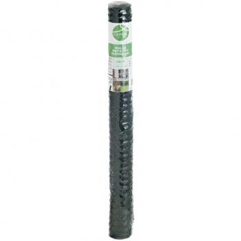 Malla hexagonal de plástico trenzado torsionada, 1x10 metros, cuadrícula de 25 mm