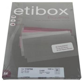 Etibox - ETIQUETAS ADH.IMPR. ETIBOX A4 BLANCA CAJ