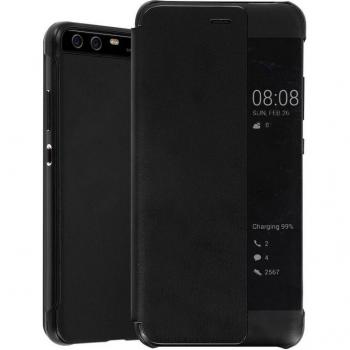 Funda Huawei P10 Smart View Negra con Ventana inteligente táctil