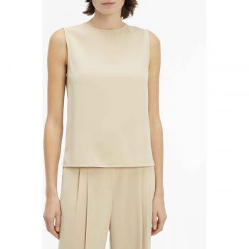Camiseta de tirantes de sarga estructurada para mujer Calvin Klein
