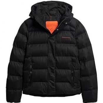 Chaqueta Puffer Microfibra con Capucha Superdry Hombre Negra XL