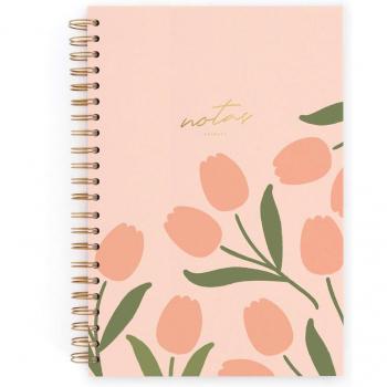 Cuaderno Grande Charuca Puntos Tulipanes Pink