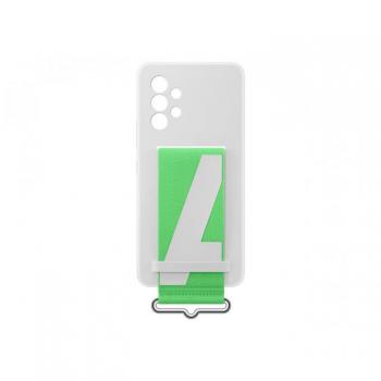 Funda de Silicona Samsung con Correa Verde para Galaxy A53 5G - Blanca