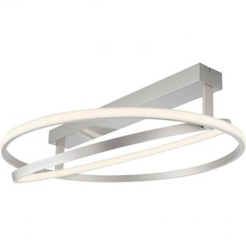 Plafoniera LED Q-Beluga Paul Neuhaus, acero, 2x19W, 4800lm, Smart Home