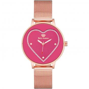 Juicy Couture Women's Pocket Watch JC1240HPRG (38 mm) - Transparent Pink