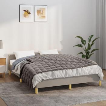 Manta con peso vidaXL 152x203 cm 11 kg color crema, azul y gris