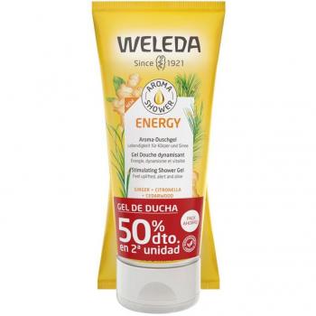 Weleda Aroma Shower Energy Gel de Ducha Energizante con Jengibre 2 x 200 ml Pack Promocional