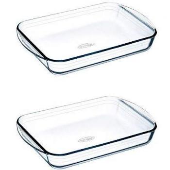 Arcuisine 4936336 - Fuente rectangular, 39 x 24 cm, 3 l, color transparente