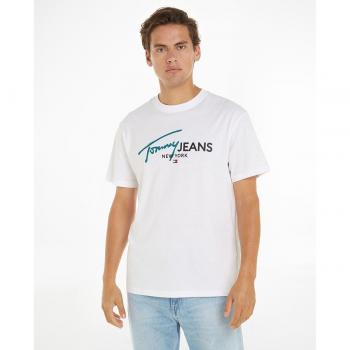 Camiseta Tommy Jeans Spray Pop Blanco Para Hombre