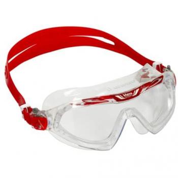 Gafas de natación Aqua Sphere Vista XP rojas con lentes transparentes blancas