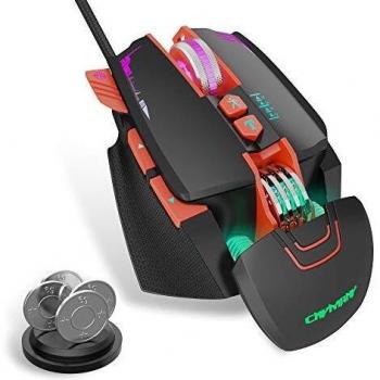 Ratón Gaming Programable 8 Botones Programables, 7 Modos de Iluminación RGB Personalizable, 3200 dpi