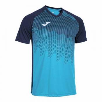 Joma Camiseta de Fútbol Manga Corta Tiger Vi Hombre Turquesa Flúor Marino Talla 3XL