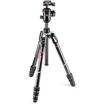 Manfrotto Befree Advanced GT - Trípode de Viaje con Cabezal Fluido, Práctico y Compacto, Trípode Profesional de Carbono para Cámaras DSLR, Reflex, sin Espejo y Accesorios de Fotografía