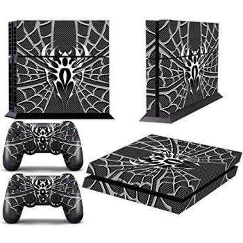 Juego de skins para PS4 y dos mandos, diseño de Widow Maker Cromo y Negro [PlayStation 4]