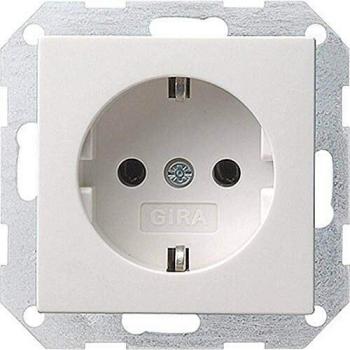 Gira 427825 Schuko Socket ST55 Pure White Glossy