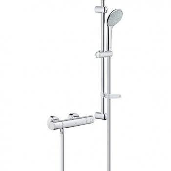 Kit de Ducha Termostático Grohe Grohtherm 1000 Cosmopolitan con Mezclador y Set de Ducha Euphoria - Acabado Cromado