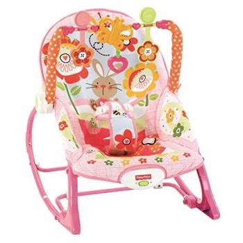 Fisher-Price Hamaca crece conmigo conejitos divertidos, color rosa, juguetes bebe