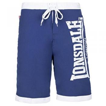 Lonsdale London Clennel Men's Swim Shorts - Blue/White, Sizes S to 5XL