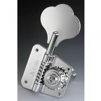 Schaller Original F-Series BMF Bass Tuners 4L Chrome - High Precision Tuning Machines for Electric Bass