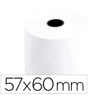 Rollo sumadora térmico Q-Connect 57 mm ancho x 60 mm diámetro sin bisfenol A papel de 70 g/m2 KF10104