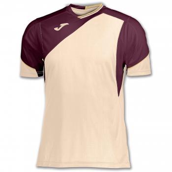 Joma Camiseta Granada Beige-Vino M/C - Camiseta técnica de Manga Corta, Unisex, Beige -