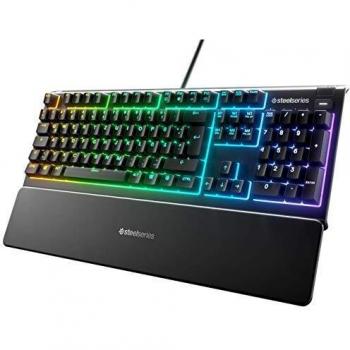 Teclado Gaming SteelSeries Apex 3 USB Negro, Teclas Silenciosas y RGB