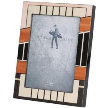 Portafotos MDF Moderno 15x20 cm Negro Blanco Naranja - Diseño Elegante para Exhibir Tus Fotos Favoritas