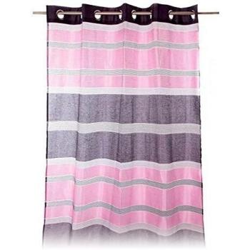 Dekodonia S3012444 Cortina a Rayas Poliéster, 140 x 270 cm, Lila