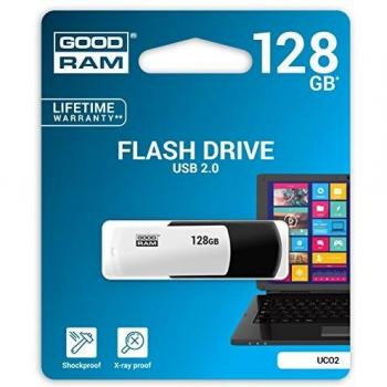 Goodram UCO2 unidad flash USB 128 GB 2.0 Conector USB Tipo A Negro, Blanco - Memoria USB