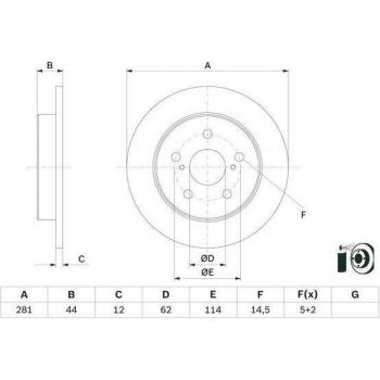 Disco de freno BOSCH 0 986 479 E91, completo, 1 pieza