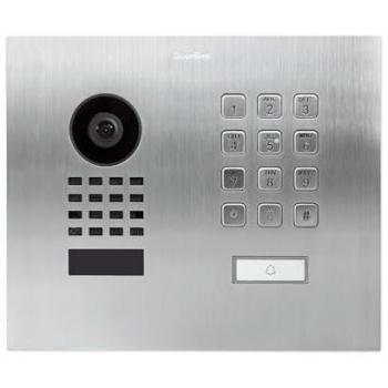 Citófono IP DoorBird D1101KH con teclado numérico de acero inoxidable V4A, diseño moderno y encastrable
