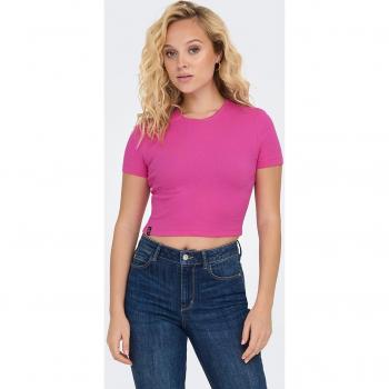 Camiseta Only Betty Fucsia Para Mujer