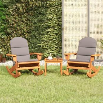 Adirondack 3-Piece Solid Acacia Wood Garden Lounge Set