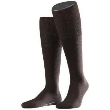 Falke Men's Airport Virgin Wool Blend Knee High Socks - Brown - Size 6.5-7.5
