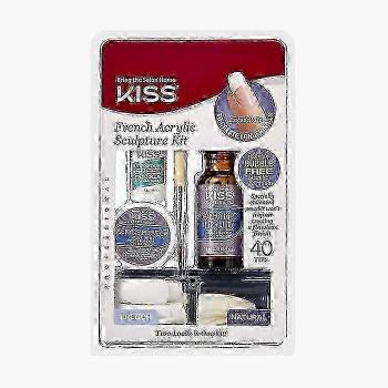 KISS French Acrylic Sculpture Kit - Kit completo de uñas acrílicas, incluye 40 piezas