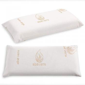 Pack 2 Almohadas Viscoelásticas Compactas 70x40 cm - Transpirables, Con Cremallera, Lavables, Firmeza Media, Adaptables al Cuello