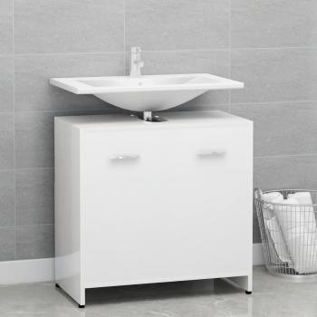 Mueble de baño blanco pulido de madera multicapa de 60x33x61 cm