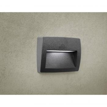 Aplique para exterior Fumagalli Lorenza negro/claro 19 cm, R7S CCT resina sintética