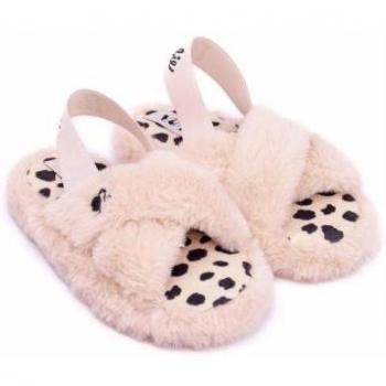 Barbie Girls Faux Fur Slip-On House Slippers