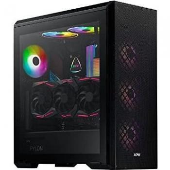 ADATA XPG Defender Mid-Tower PC Chassis, Full-Size E-ATX with Mesh Front Panel Design, Perforated Cooling PSU Chamber, Removable Dust Filter, I/O USB 3.0 Ports, Black