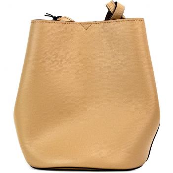 Burberry Lorne Small Camel Haymarket Check Leather Bucket Handbag & Lola Small Sand Brown Shoulder Bag