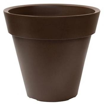 Maceta Wellhome Ale-X 40cm Blanca - Resistente y Reciclable, Ø40x35 cm, Bronce