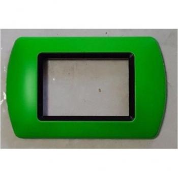 Placchette ABS Compatibili Serie Living International - Placca Verde Fluo - 7 Fori
