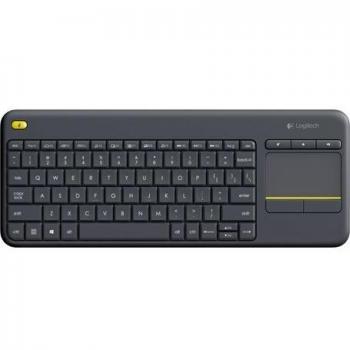 Teclado Inalámbrico Logitech K400 Plus con Touchpad - 2.4 GHz - QWERTY Húngaro - Negro