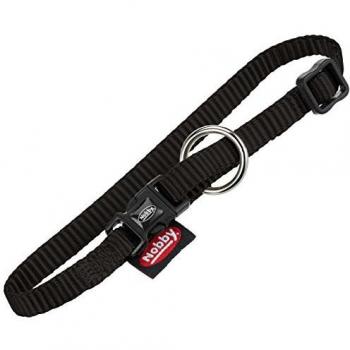 Collar para perro Nobby Classic negro con luz, tamaño S (20-35 cm) y correa incluida