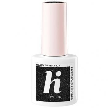 Esmalte Semipermanente Hi Hybrid 425 Negro Plateado 5ml