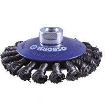 Osborn 0002512342 Cepillos Cónicos Ondulados, Tuerca M14, Inox, 0.20 mm Diámetro Alambre, 100 mm Diámetro, Espesor 20 mm