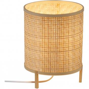 Lámpara de mesa Trinidad de bambú natural Nordlux, color beige, elaborada artesanalmente