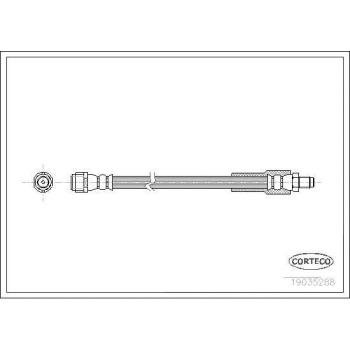 Latiguillo de freno CORTECO 19035288 - Tipo: Latiguillo de freno; Características: Fabricado por CORTECO, número de referencia 19035288, diseñado para garantizar un rendimiento óptimo en sistemas