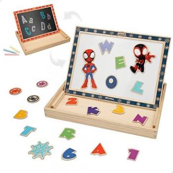 WOOMAX- Pizarra magnetica Spidey Amazing Friends 12X9X8CM con 48 Piezas, Multicolor